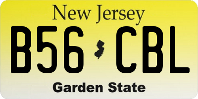 NJ license plate B56CBL