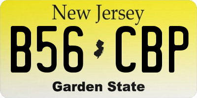 NJ license plate B56CBP