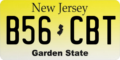 NJ license plate B56CBT