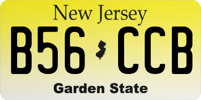 NJ license plate B56CCB