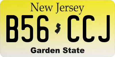 NJ license plate B56CCJ
