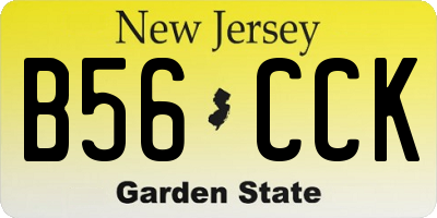 NJ license plate B56CCK