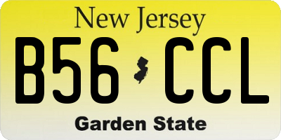 NJ license plate B56CCL