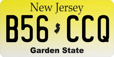 NJ license plate B56CCQ