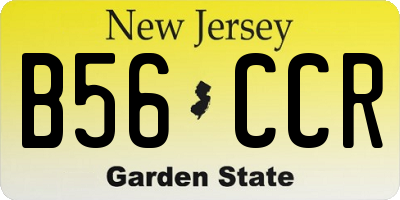 NJ license plate B56CCR