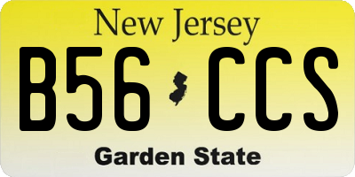 NJ license plate B56CCS