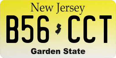 NJ license plate B56CCT