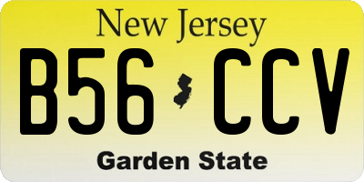 NJ license plate B56CCV
