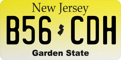 NJ license plate B56CDH