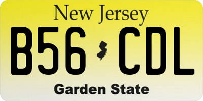 NJ license plate B56CDL