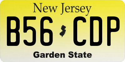 NJ license plate B56CDP