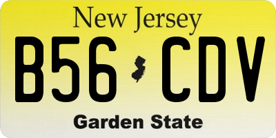 NJ license plate B56CDV