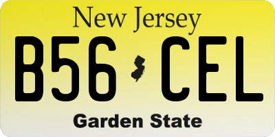 NJ license plate B56CEL