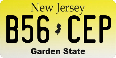 NJ license plate B56CEP