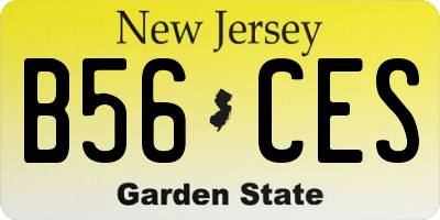 NJ license plate B56CES