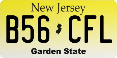 NJ license plate B56CFL
