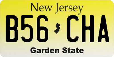 NJ license plate B56CHA