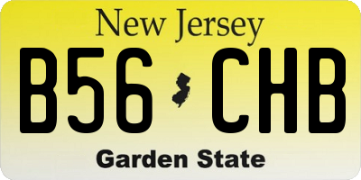 NJ license plate B56CHB