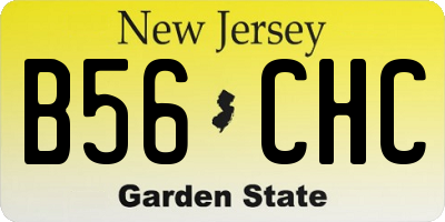 NJ license plate B56CHC