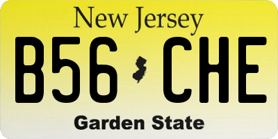 NJ license plate B56CHE