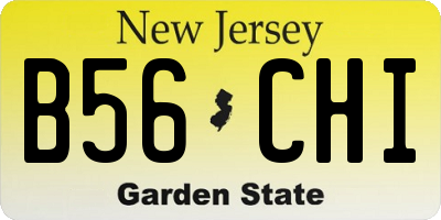 NJ license plate B56CHI