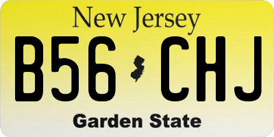NJ license plate B56CHJ