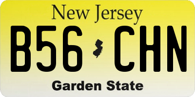 NJ license plate B56CHN