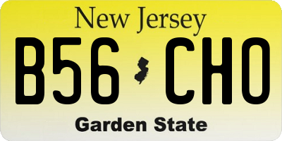 NJ license plate B56CHO