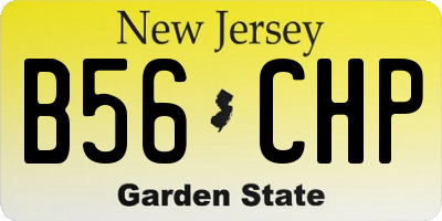 NJ license plate B56CHP