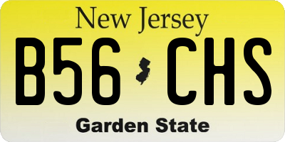 NJ license plate B56CHS