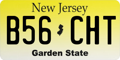 NJ license plate B56CHT