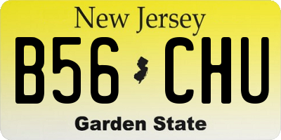 NJ license plate B56CHU