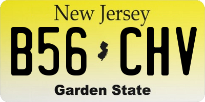 NJ license plate B56CHV