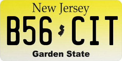 NJ license plate B56CIT