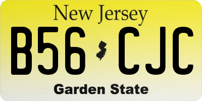 NJ license plate B56CJC