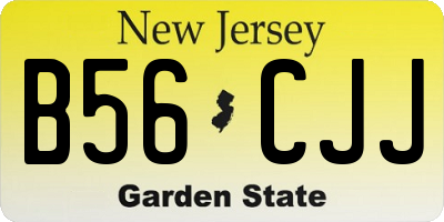 NJ license plate B56CJJ