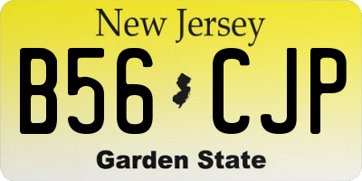 NJ license plate B56CJP