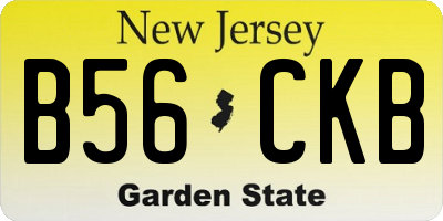 NJ license plate B56CKB