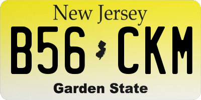 NJ license plate B56CKM