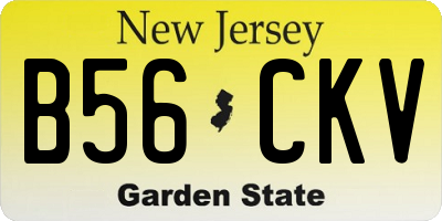 NJ license plate B56CKV