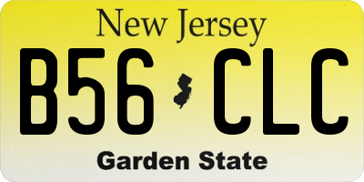 NJ license plate B56CLC
