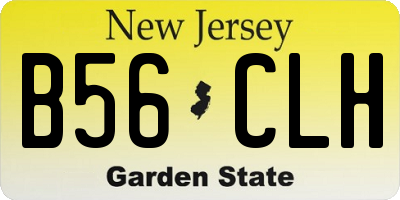 NJ license plate B56CLH