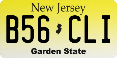 NJ license plate B56CLI