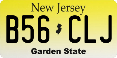 NJ license plate B56CLJ