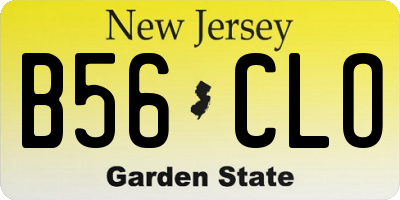 NJ license plate B56CLO