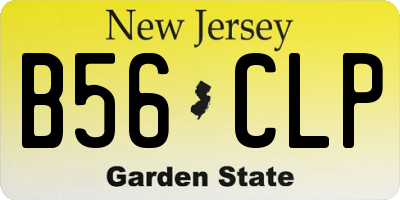 NJ license plate B56CLP