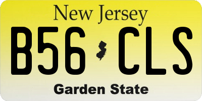 NJ license plate B56CLS