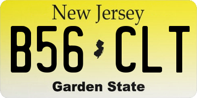 NJ license plate B56CLT
