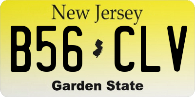 NJ license plate B56CLV