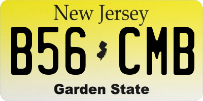NJ license plate B56CMB